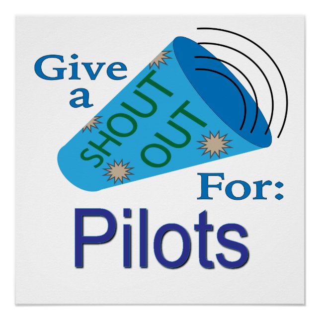 Póster Gritar para Pilotos (Frente)