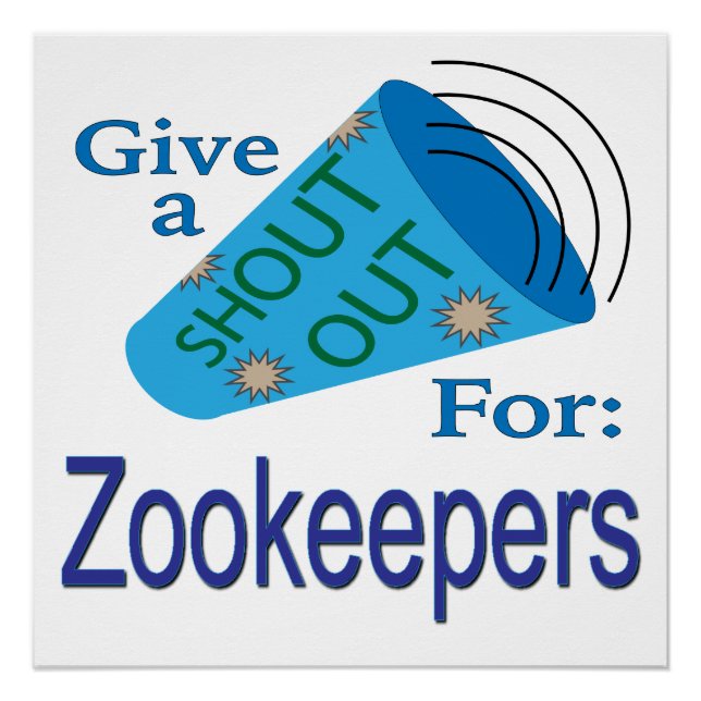 Póster Gritar para Zookeepers (Frente)