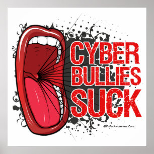 Poster Grite-o que as intimidações do Cyber sugam