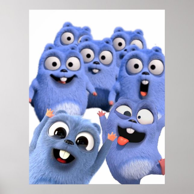 Poster grizzy e os limmings zangados e felizes (Frente)