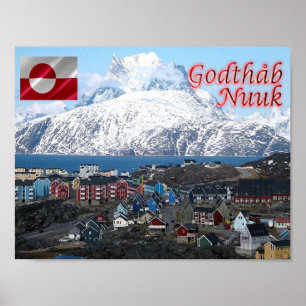 Poster Gronelândia - Cidade Nuuk -