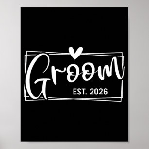 Poster Groom Est. Engag de Casamento do Recem casados da