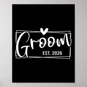 Poster Groom Est. Engag de Casamento do Recem casados da 