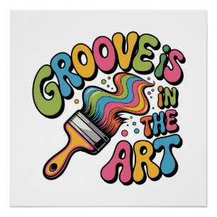 Póster Groove Está na Arte - Retro dos Anos 60