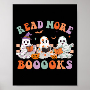 Poster Grooveen Leia Mais Livros Floral Ghost Boo