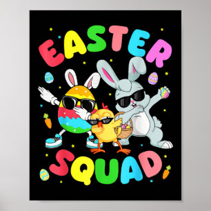 Poster Groovny Funny Rabbit Ovo Páscoa de Pintinho de Ovo