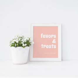 Poster Groovy Baby Hippie - Sinal de Favor do Chá de fral