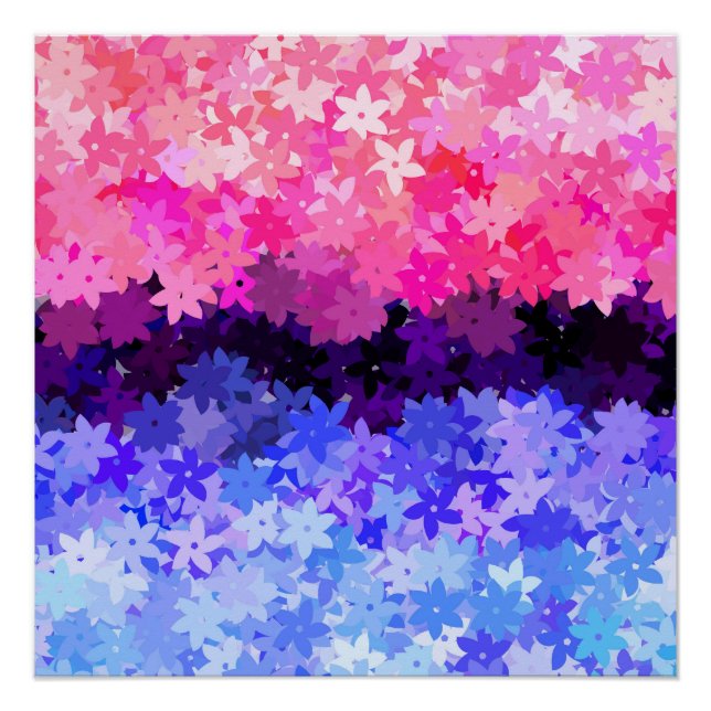 Póster Groovy Boho Excêntrico Retro Floral Orgulho Omniss (Frente)