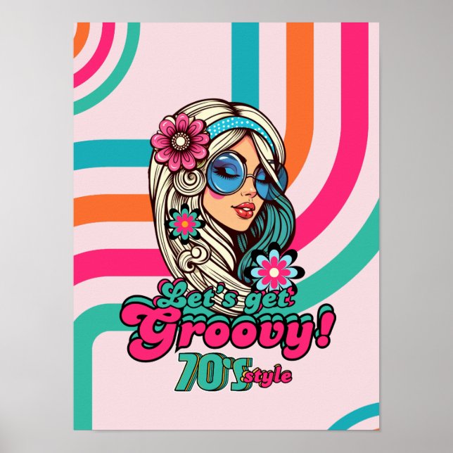 Poster Groovy Boogie Retro Disco 70 (Frente)