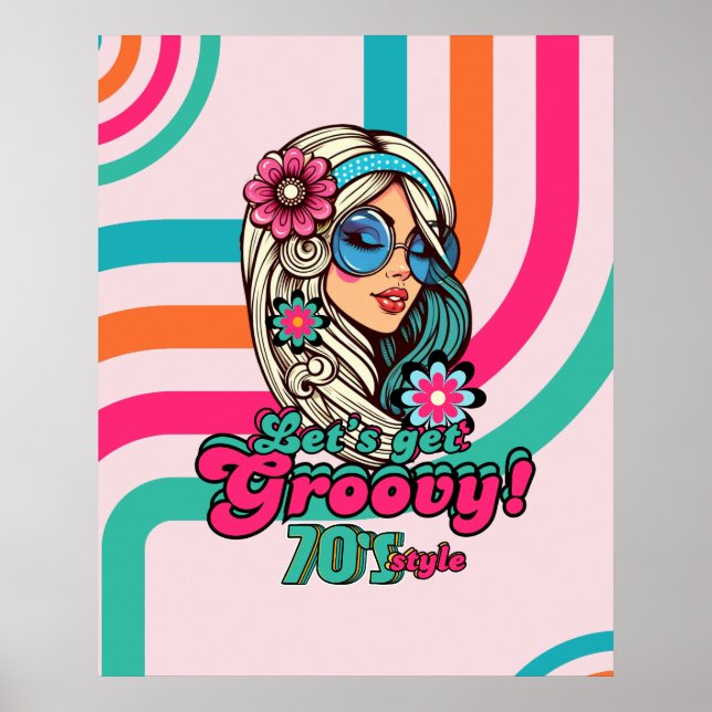 Poster Groovy Boogie Retro Disco 70 (Frente)