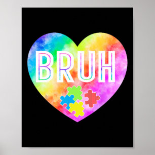 Poster Groovy Bruh Autismo Quebra-cabeça para Sensibiliza