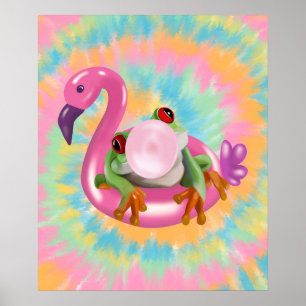 Poster Groovy Bublegum soprando Sapo Tie Dye