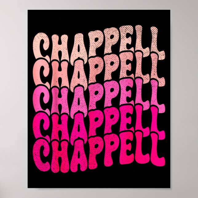 Poster Groovy Chappell First Name D Chappell Tees Meme  (Frente)