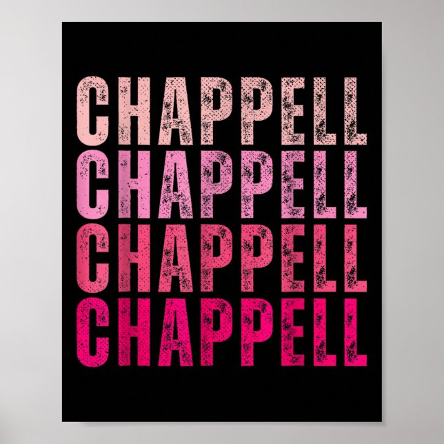 Poster Groovy Chappell First Name D Chappell Tees Meme  (Frente)