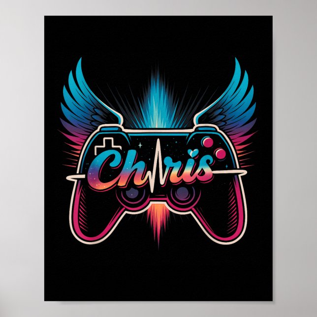 Poster Groovy Chris First Name D Chris Control Game Meme  (Frente)
