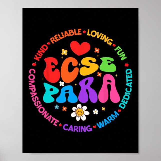 Poster Groovy Educação Especial Infantil Sped Ecse (Frente)