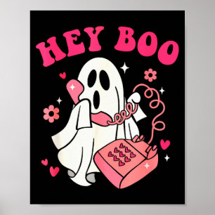 Poster Groovy Ei Boo Fantasma Bonito Divertido Halloween