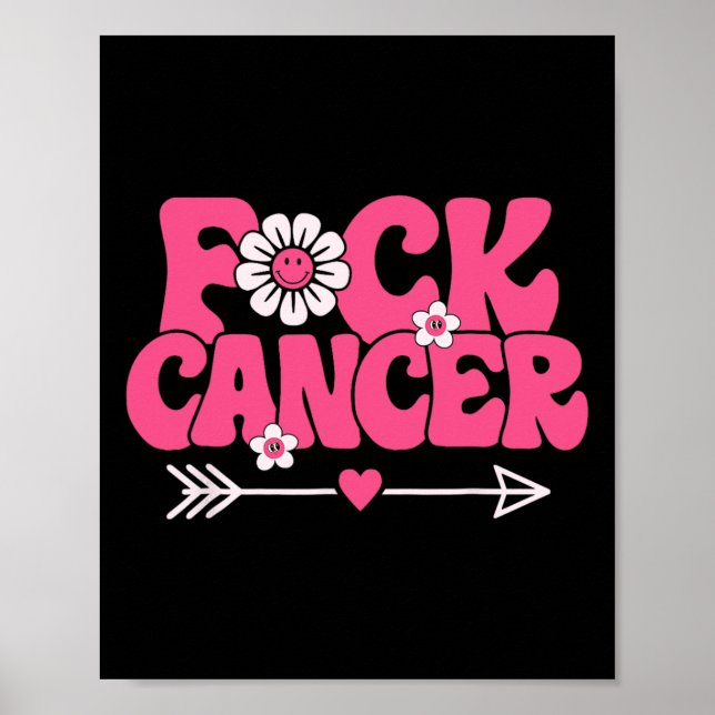 Poster Groovy Fck Cancer (Frente)