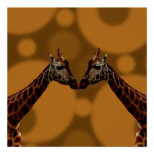 Póster Groovy Girafes A Go,
