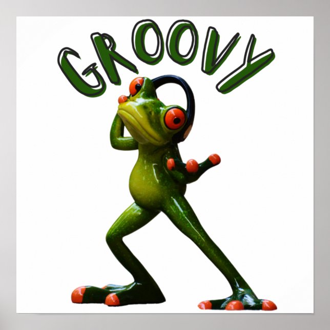 Poster Groovy Green Sapo (Frente)