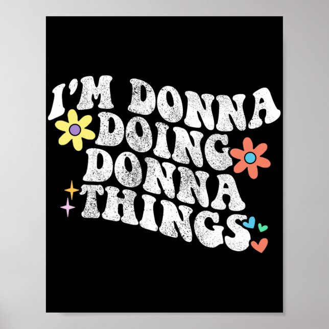 Poster Groovy I m Donna Fazendo coisas de Donna Engraçada (Frente)