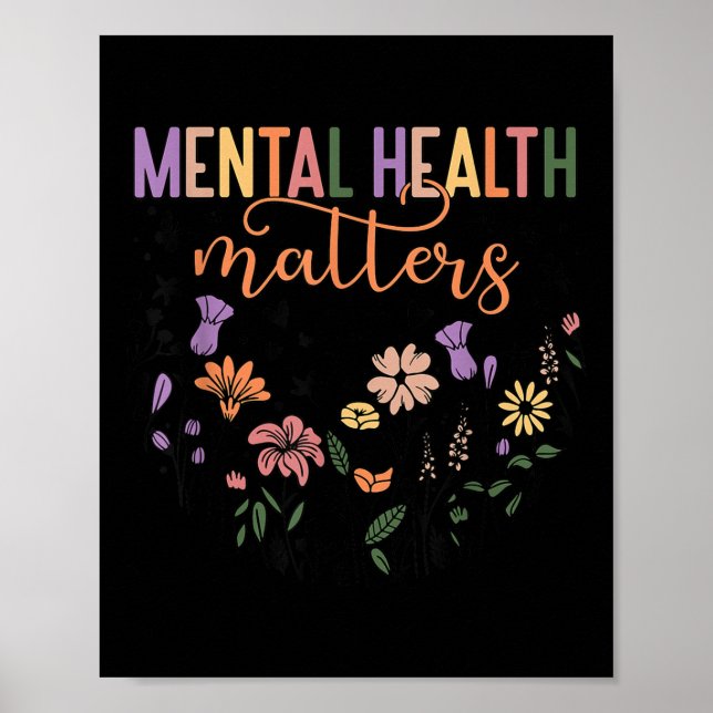 Poster Groovy Mental Health S Human Brain Illness Awarene (Frente)