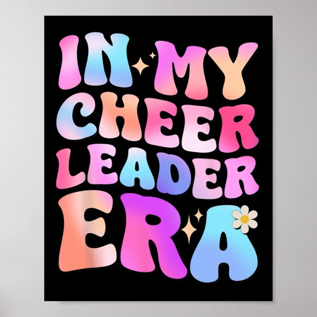 Poster Groovy na minha era de líder de torcida Cheerleade (Frente)
