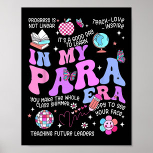 Poster Groovy Na Minha Era Para Profissional Paraprofissi