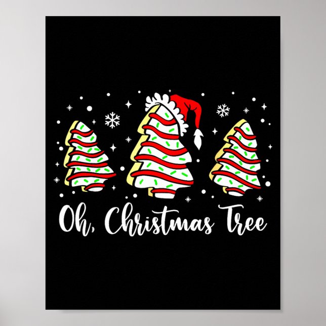 Poster Groovy Oh Christmas Tree Cakes Debbie Becky Jen Ca (Frente)