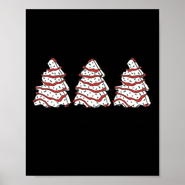 Poster Groovy Oh Christmas Tree Xmas Lights Fun Tree Cake (Frente)