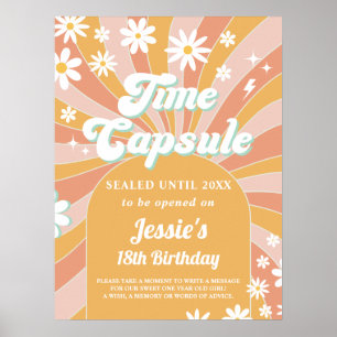 Poster Groovy One Boho Sunshine Tempo Cápsula