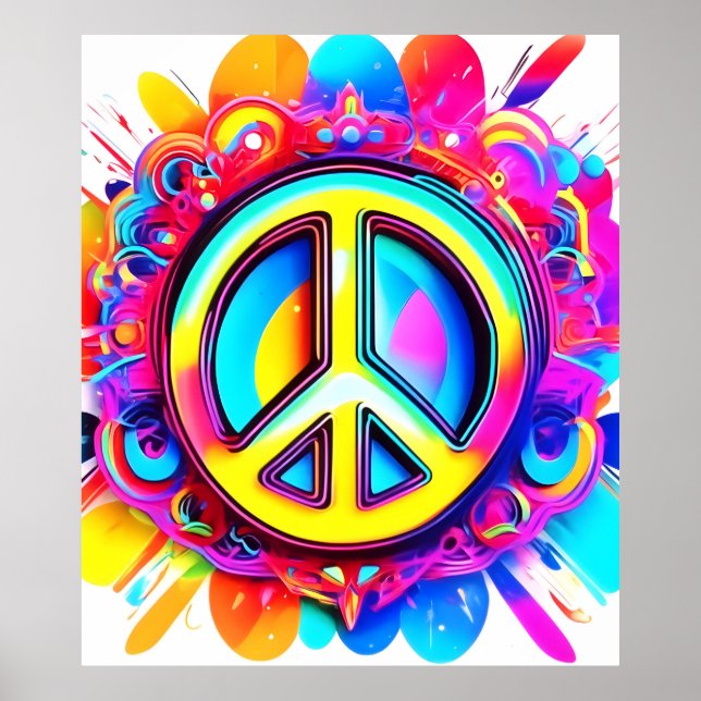 Poster Groovy Peace Vibes (Frente)
