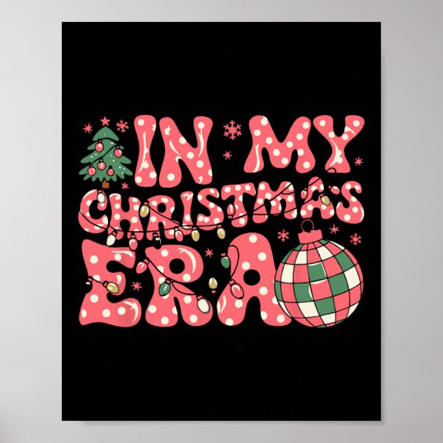 Poster Groovy Pink Na Minha Feliz De Natal E Bright W (Frente)