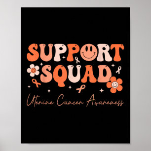 Poster Groovy Support Squad Uterine Cancer Awarness Peac