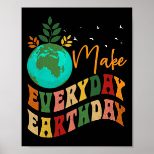Poster Groovy Wavy Ambiental Sensibilização para o Dia Ap