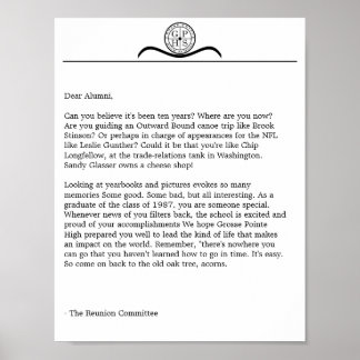 Poster Grosse Pointe - Letra de Reunião Alta