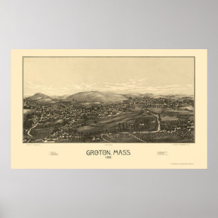 Póster Groton, Mapa Panorâmico do MÃE - 1886