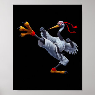 Poster Grouia-de-pescoço-branco No Famoso Movimento de Ch