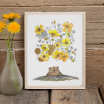 Poster Groundhog Day Watercolor<br><div class="desc">Este lindo dia de marmota inspirou uma aquarela que apresenta um doce, feliz, marmoto saindo de sua toca de inverno, sonhando em ver um cheio de campo de saborosos borboletas! Todos esperamos que ele veja um Primavera precoce! Este impressão é de cor d'água original e trabalho de arte de caneta....</div>