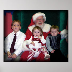 Póster group with santa