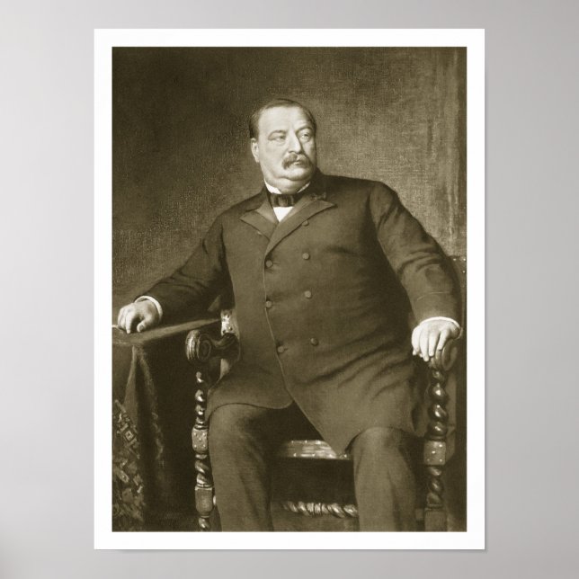 Póster Grover Cleveland, 22º e 24º Presidente da ONU (Frente)