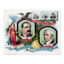 Grover Cleveland e Thomas Hendricks Imprensa às El