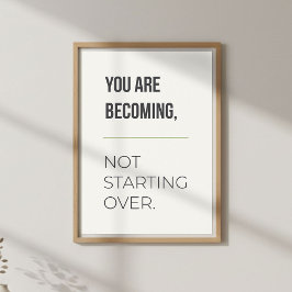 Poster Growth Mindset Wall Art. Inspirational Quote