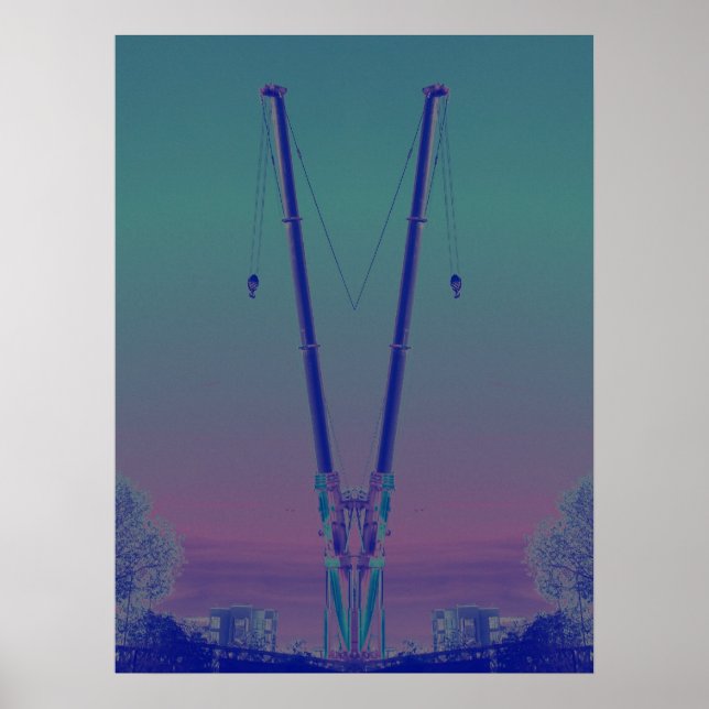 Póster Grua azul (Frente)