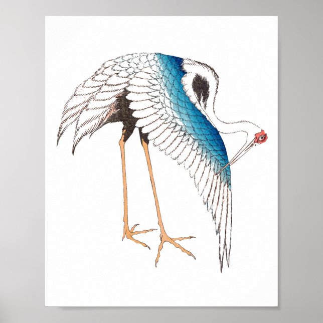 Poster Grua de Hokusai (Frente)