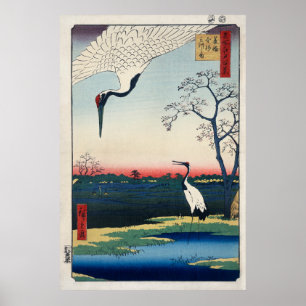 Poster Gruas japonesas por artista desconhecido (1797-185