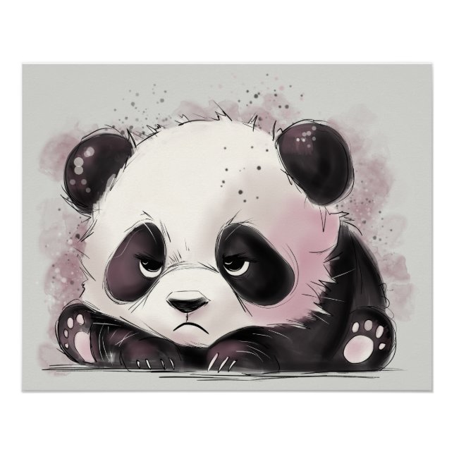 Póster Grumpy Panda (Frente)