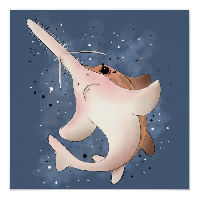 Póster Grumpy Sawshark (Frente)
