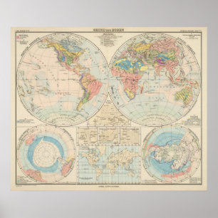 Póster Grund u Boden - mapa do atlas do solo