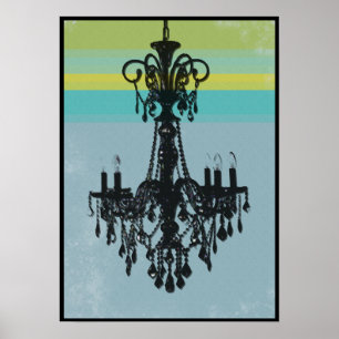 Póster Grunge Chandelier